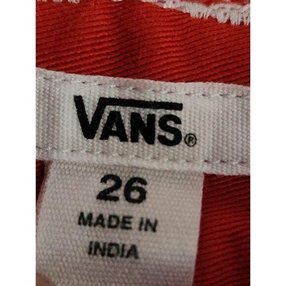 Vans Pro Cropped Pants Women's Sz 26" Grenadine Red Chino Skater - Picture 5 of 11